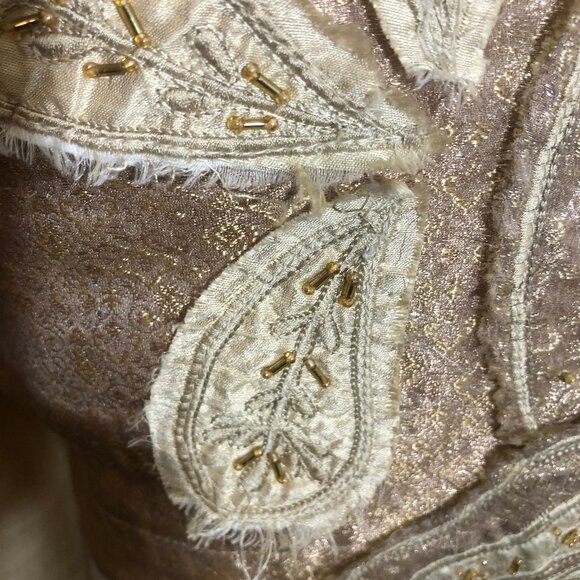 Yak Magik 100% Silk Embroidered Patchwork Jacket | Luxe Boho Chic | Size S - Picture 11 of 16